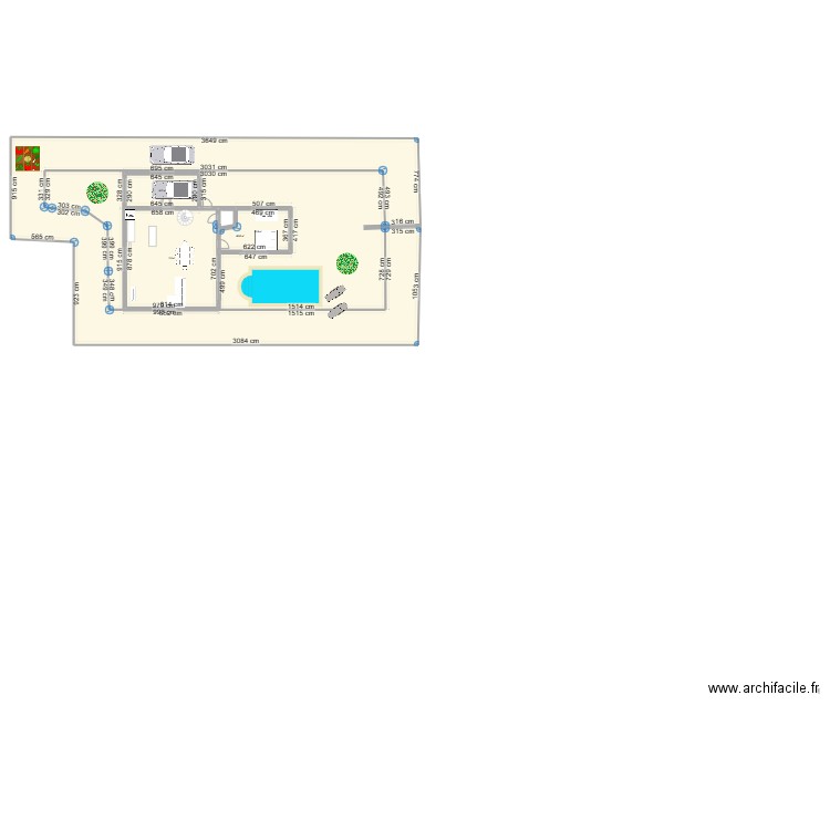 RAMPINS. Plan de 4 pièces et 606 m2