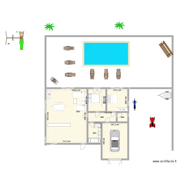 Olivier Pluchart. Plan de 5 pièces et 152 m2