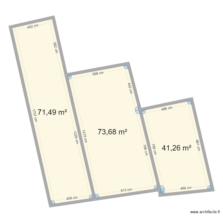 Trieux - Eglise complet. Plan de 3 pièces et 186 m2