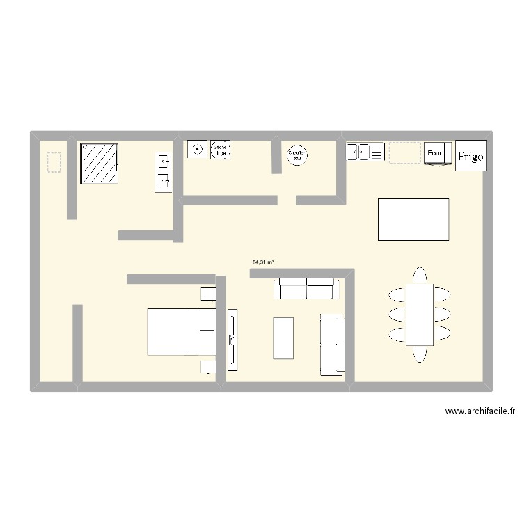 Tammich. Plan de 1 pièce et 84 m2