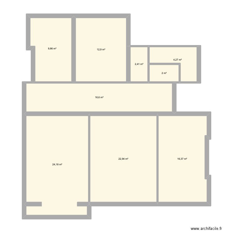 Abbeville. Plan de 9 pièces et 112 m2