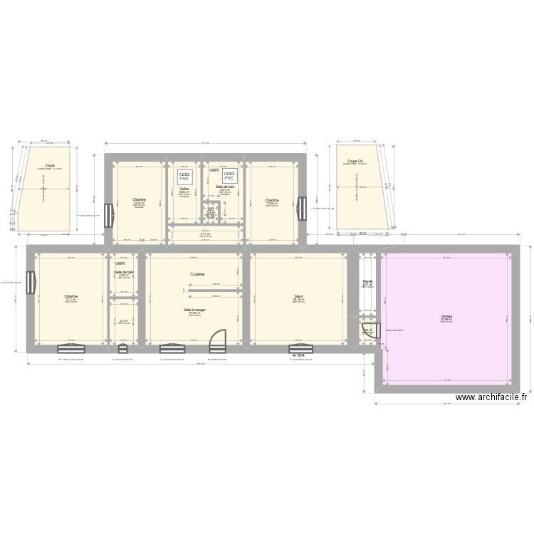 ML24017686 COSTES. Plan de 18 pièces et 326 m2