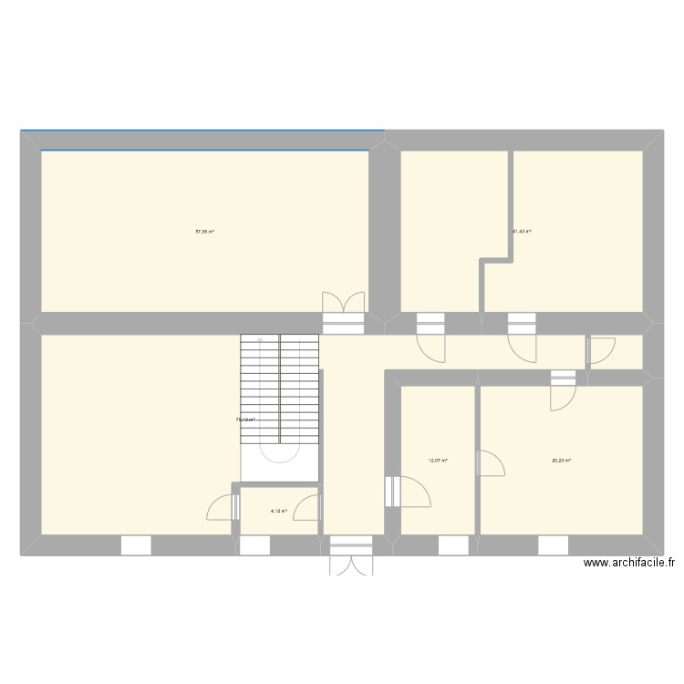 chateau niveau 0. Plan de 6 pièces et 219 m2