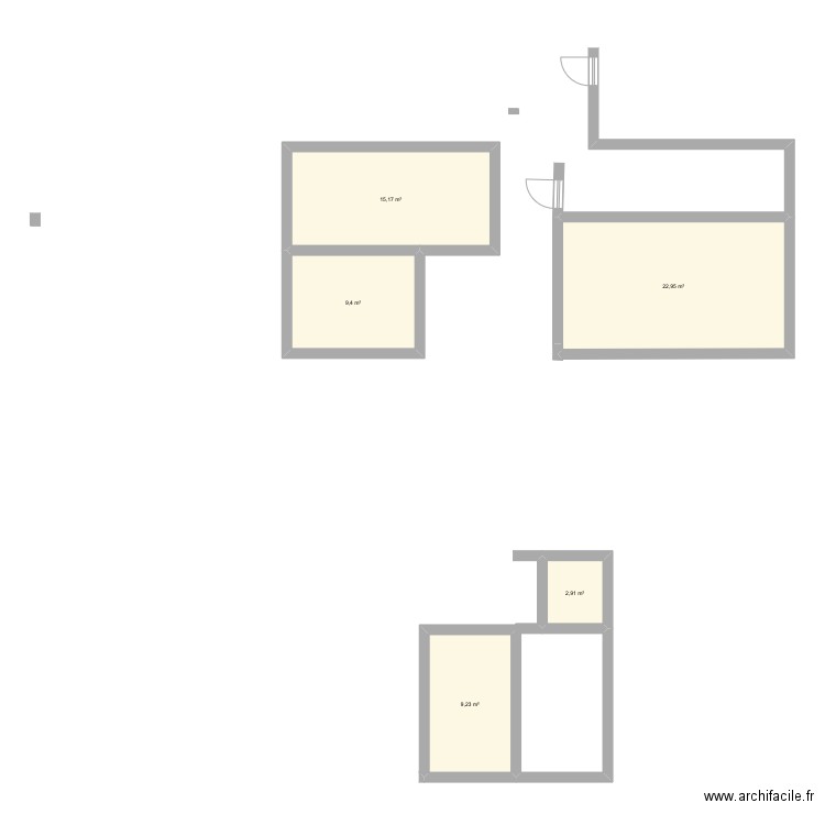 Paganini 2. Plan de 5 pièces et 60 m2