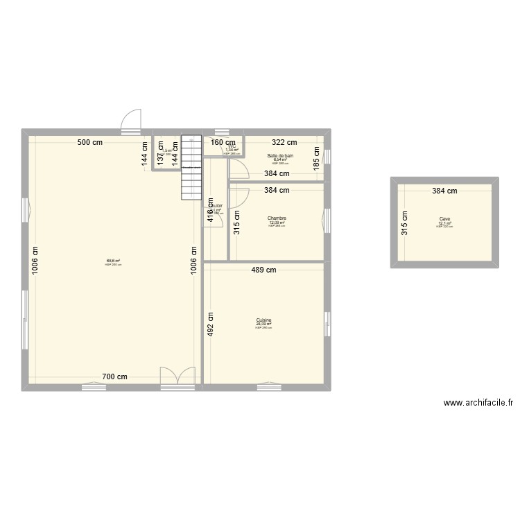 MARONESE RDC. Plan de 8 pièces et 130 m2