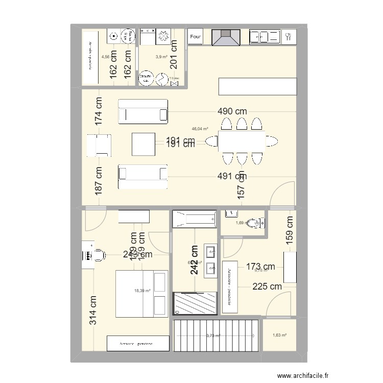 Spinois lot 5. Plan de 17 pièces et 197 m2