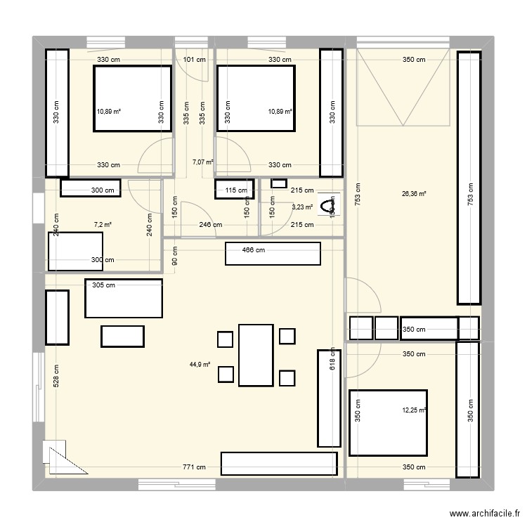 Elne 2. Plan de 8 pièces et 123 m2