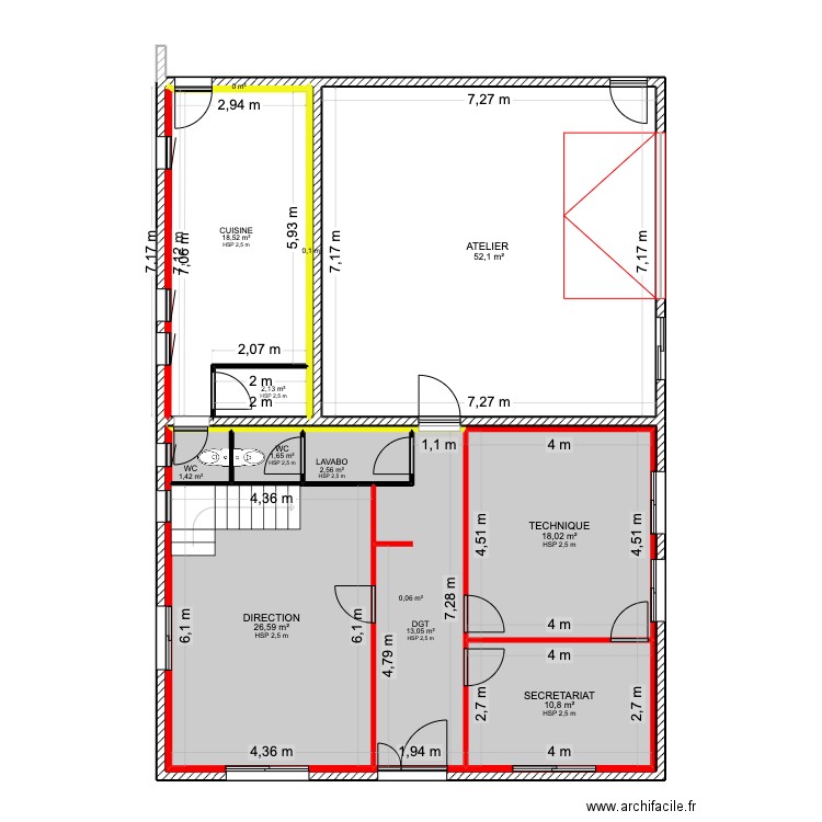 boulazac Démolition 3. Plan de 14 pièces et 227 m2