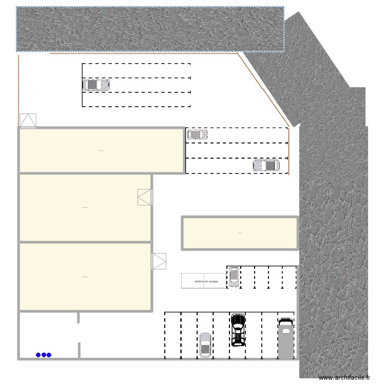 plan générale de l'atelier. Plan de 4 pièces et 644 m2