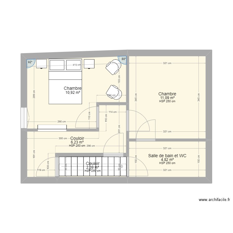 ETG_LB_01. Plan de 5 pièces et 35 m2