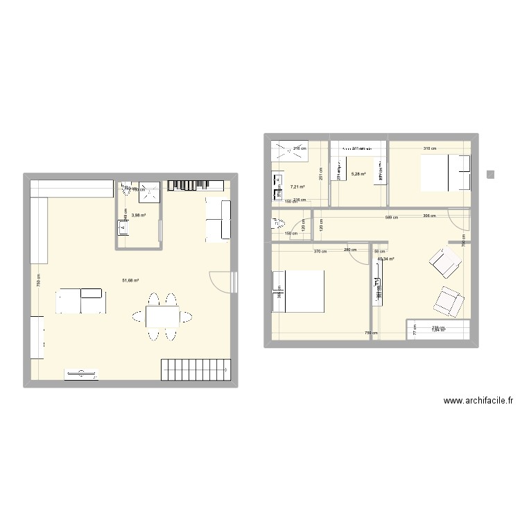 maison château Gombert. Plan de 6 pièces et 117 m2