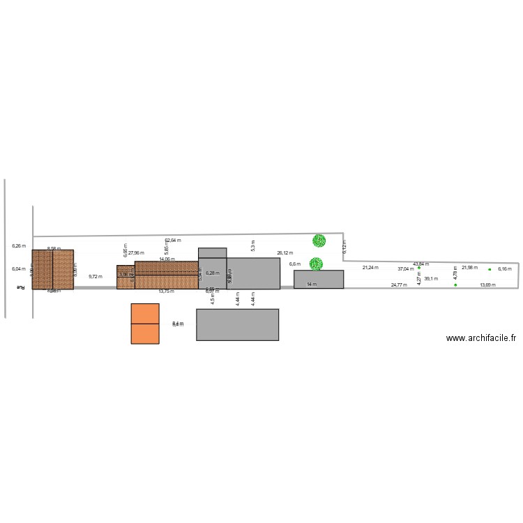 PLAN Façades 2.4.1. Plan de 2 pièces et 131 m2