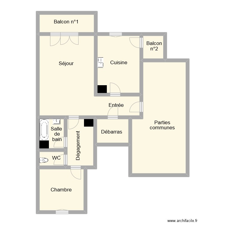 gastaud. Plan de 10 pièces et 118 m2