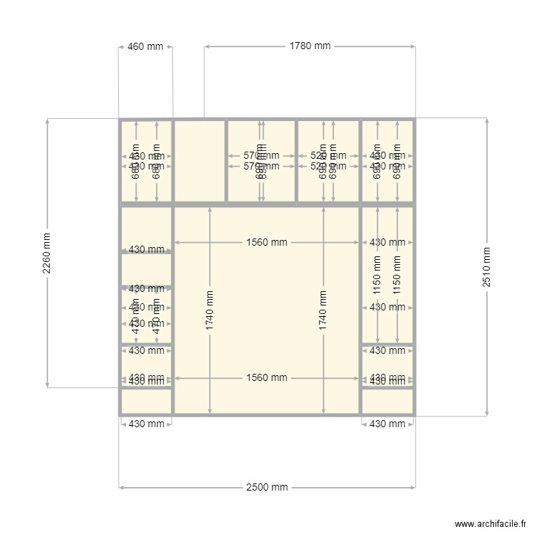 placard garage (chambre) . Plan de 12 pièces et 5 m2