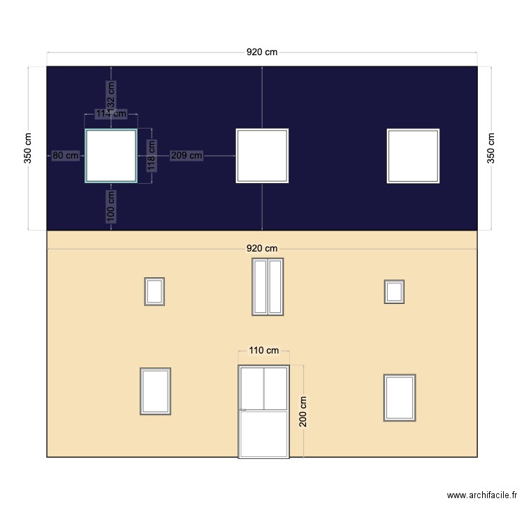 facade n°1. Plan de 0 pièce et 0 m2