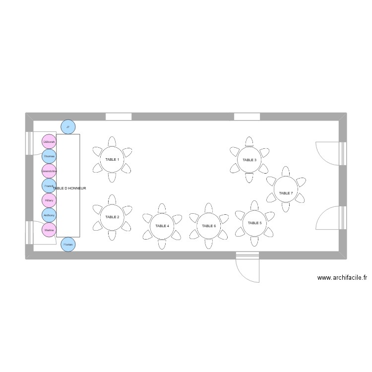 plan de table 3. Plan de 0 pièce et 0 m2