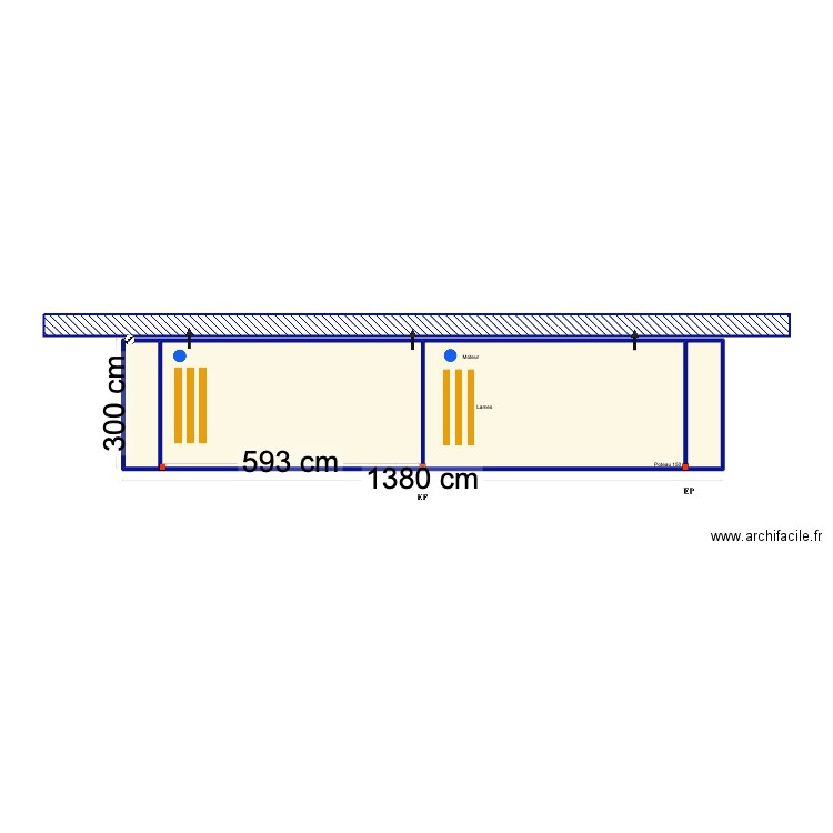 Cipriano. Plan de 4 pièces et 39 m2