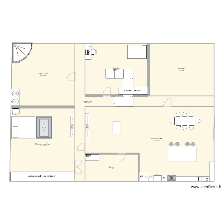 Maison. Plan de 7 pièces et 289 m2