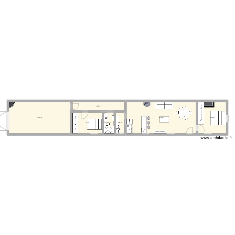 Plan clermont test 2. Plan de 7 pièces et 104 m2