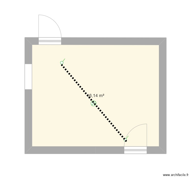 ELYASSE. Plan de 1 pièce et 16 m2