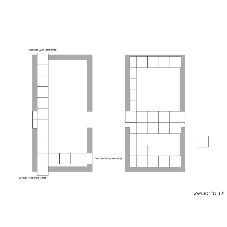 Calepinage Cuisine 2. Plan de 0 pièce et 0 m2