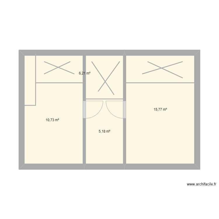 Plan LA FRESNAIS R+2. Plan de 4 pièces et 38 m2