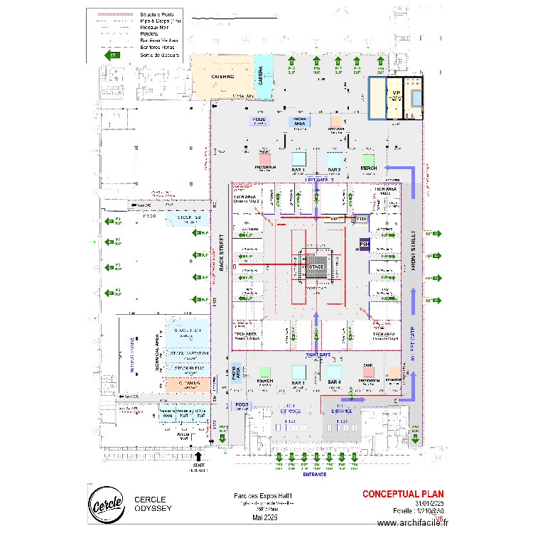 V3_VIP. Plan de 3 pièces et 325 m2