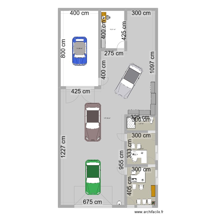 carrosserie val. Plan de 6 pièces et 196 m2