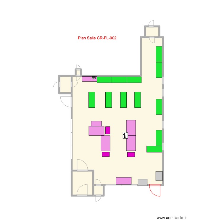 CR-FL-002. Plan de 6 pièces et 16 m2