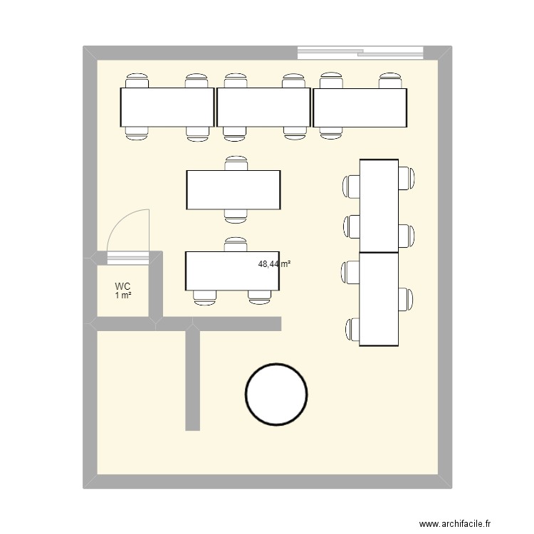 Plan garage Cuxac 1. Plan de 2 pièces et 49 m2