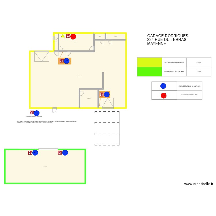 BATIMENT RODRIGUES. Plan de 7 pièces et 387 m2