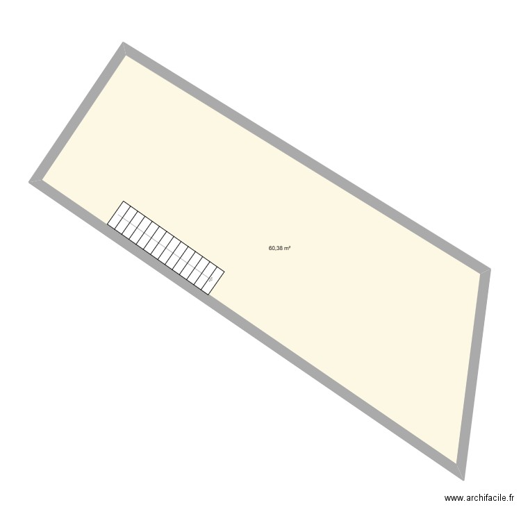 appt 82. Plan de 1 pièce et 60 m2