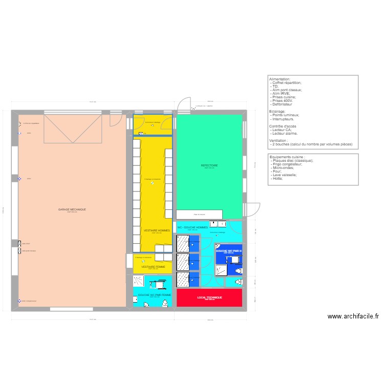 ATELIER ELECTRICITE. Plan de 11 pièces et 195 m2