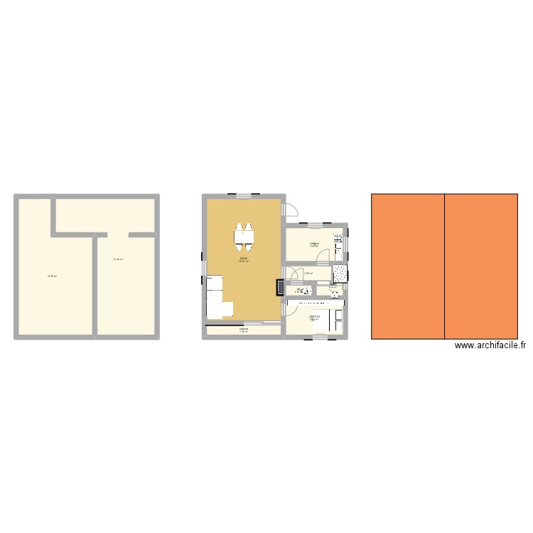 etage 1. Plan de 9 pièces et 134 m2