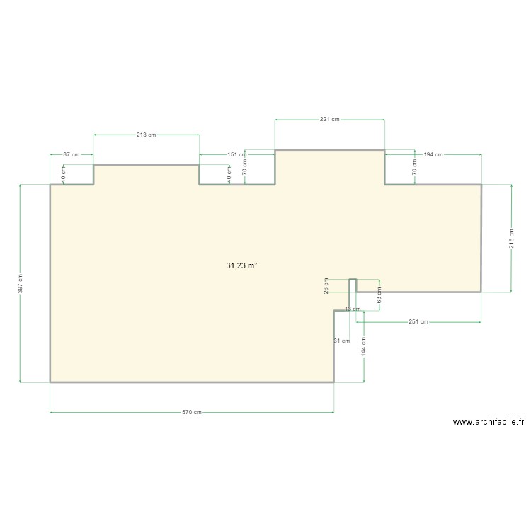 ALBUFEIRA 2. Plan de 1 pièce et 31 m2