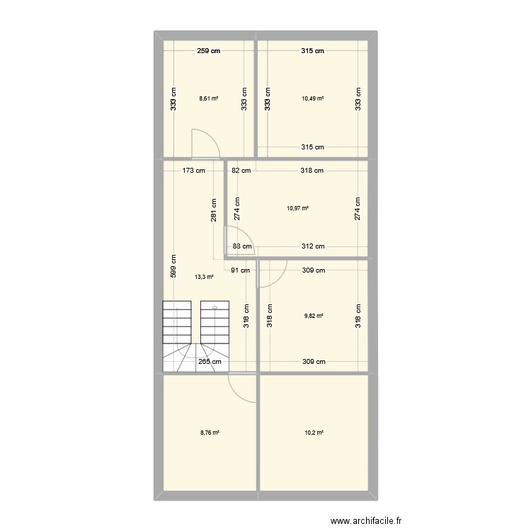 maison_marolles. Plan de 7 pièces et 72 m2