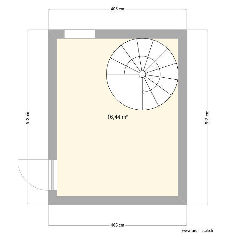 CUISIDIS. Plan de 1 pièce et 16 m2