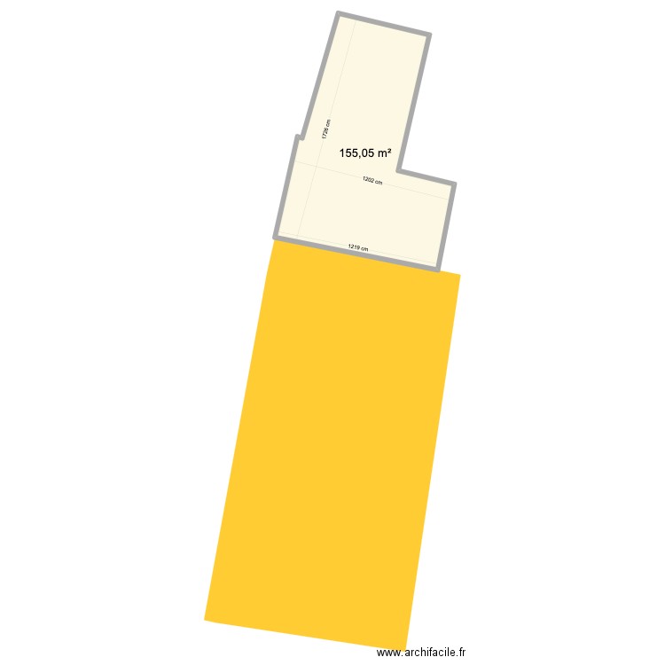 Cadastre. Plan de 1 pièce et 155 m2