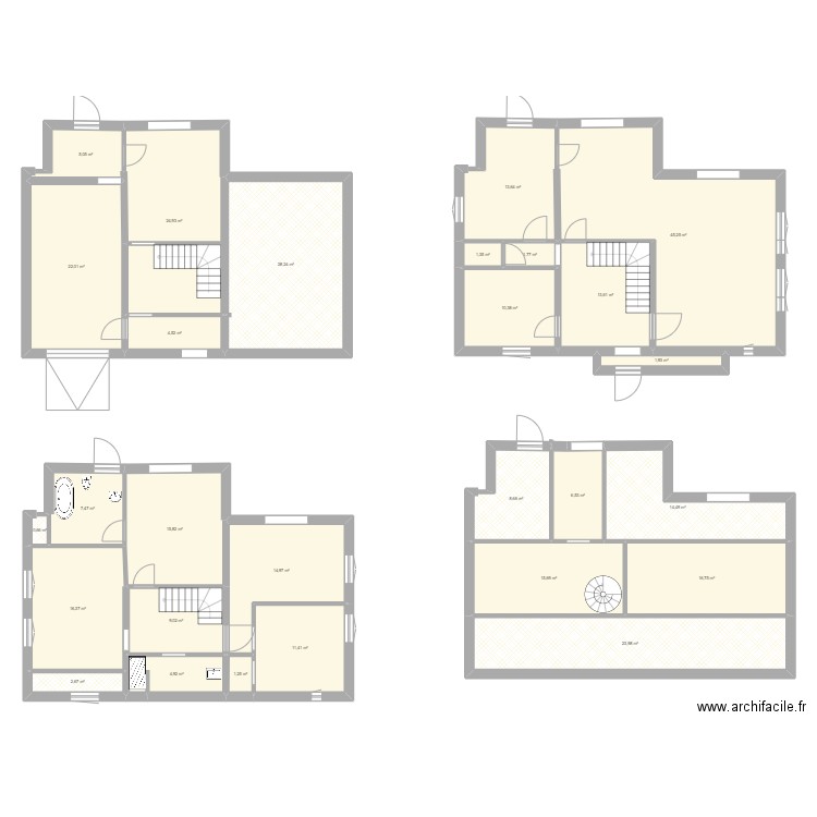 REZ Hortensias. Plan de 28 pièces et 343 m2