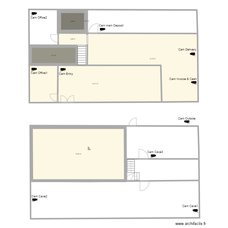 Plan principal. Plan de 7 pièces et 178 m2