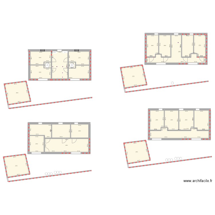 ecurie chevaux. Plan de 22 pièces et 664 m2