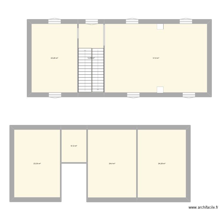 R+1 et combles  mairie de pomacle . Plan de 7 pièces et 166 m2