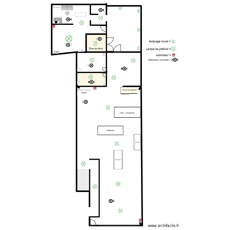 plan magasin informatique ismail. Plan de 2 pièces et 58 m2