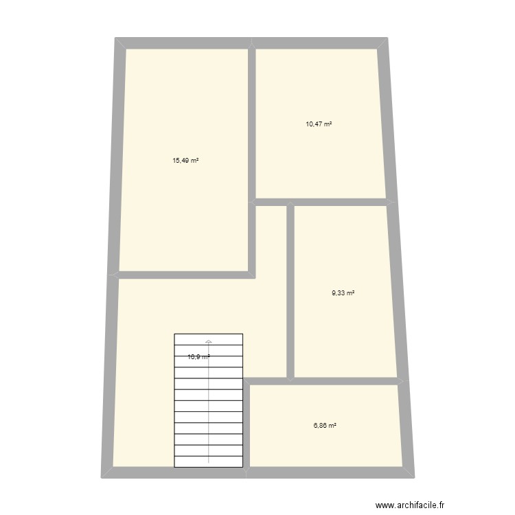 Charrat Fabienne. Plan de 5 pièces et 59 m2