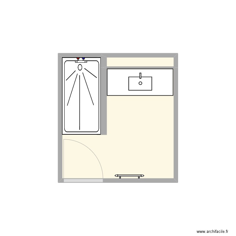 Lrm Van Gelderen. Plan de 2 pièces et 4 m2