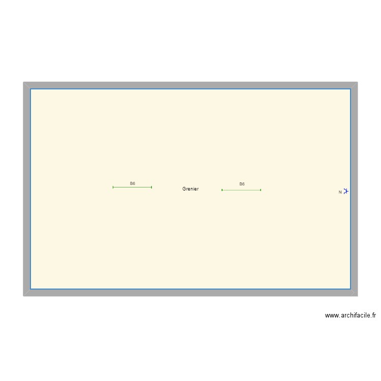 Grenier Cyrielle Fred. Plan de 1 pièce et 88 m2