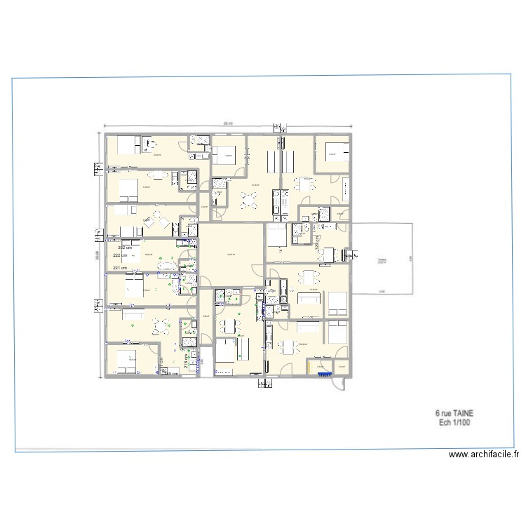 plan albi appartement audit énergétique. Plan de 34 pièces et 378 m2