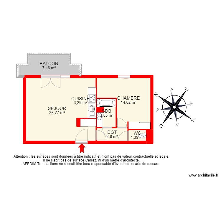 BI 22690 - . Plan de 11 pièces et 70 m2