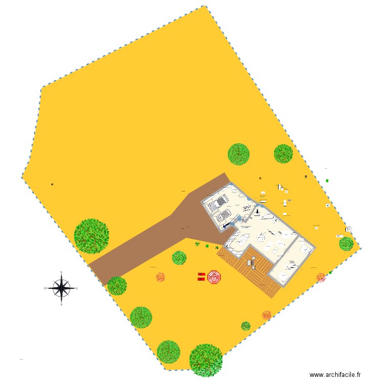 1500 Cadastre. Plan de 3 pièces et 202 m2