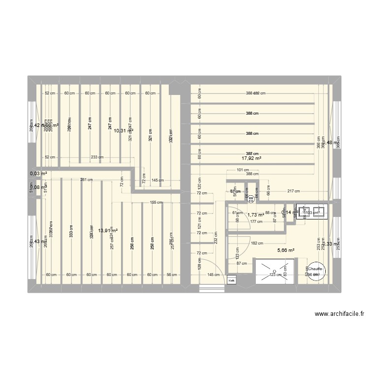 Projet Abondance. Plan de 13 pièces et 53 m2